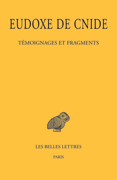 Eudoxe de Cnide - témoignage et fragments